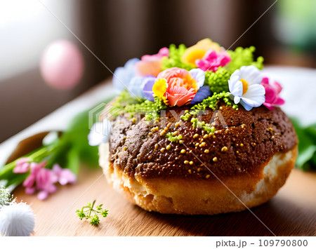 Detailed Easter bun in cozy sharp highquality 109790800