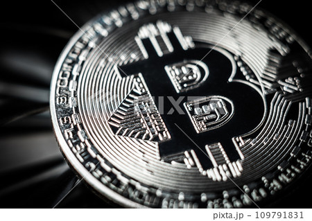 Close-up of bitcoin coin Close-up of bitcoin coin 109791831
