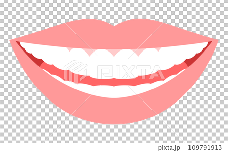 Dentistry, image illustration of healthy and beautiful teeth, lips and white teeth 109791913