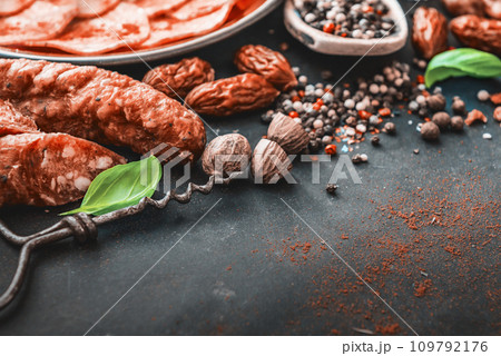 Composition of sausages 109792176