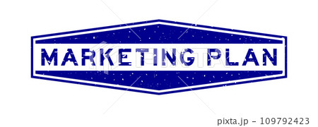 Grunge blue marketing plan word hexagon rubber seal stamp on white background Grunge blue marketing plan word hexagon rubber seal stamp on white background 109792423