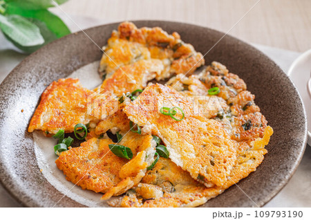 豆腐で作るチーズチヂミ 109793190