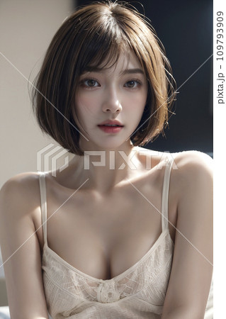 下着姿のアジア人女性のポートレート（AI生成画像） 109793909