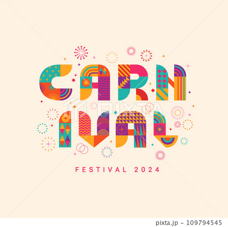 Carnival banner,flyer,invitation for festival 2024 109794545