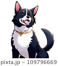 AI-generated content. Joyful comic dog in japanese anime manga style. Lovely mascot pet and adorable friend. Happy cartoon illustration. Isolated white background. Generative AI 109796669