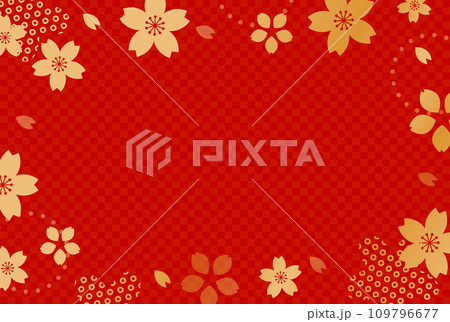 正月の背景イラスト。和柄をあしらった美しい背景。 109796677