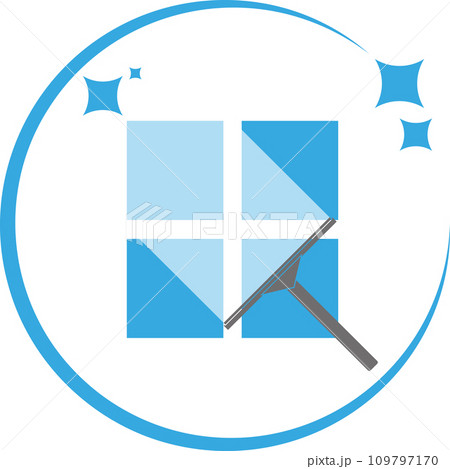 Cleaning windows, logo, window squeegee, cleaning, cleaning company, background 109797170