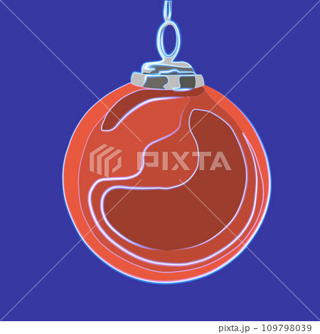 Vector isolated illustration of Christmas tree decoration. 109798039