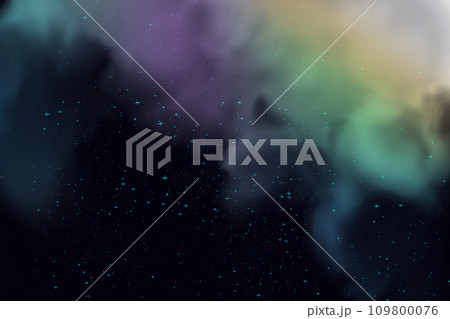 Stellar space with multicolored nebulas. 109800076