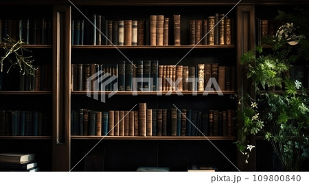 cliche library library background 109800840