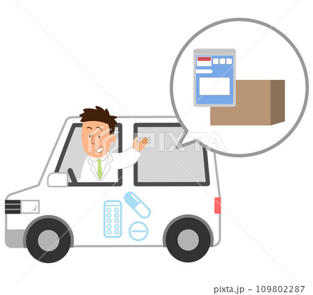 車に乗る3・白衣の男性1 109802287