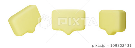 Collection 3d Chat dialogue text. Modern Realistic 3d design. The set is isolated. vector illustration 109802431