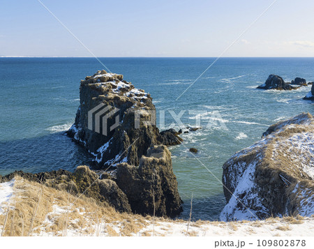 北海道・積雪の霧多布岬 / Cape Kiritappu, Japan 109802878