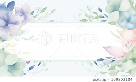 Watercolor baby shower template, delicate design, perfect for welcoming the newest little one 109803104