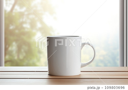 white mug in a corner of a room white mug in a corner of a room 109803696