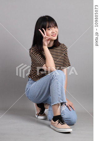 Cute Asian Woman 109805073