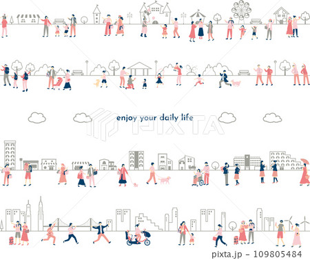 人々の日常　ライフスタイル　セット 109805484