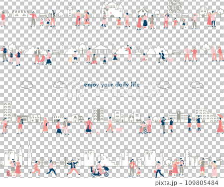 人々の日常　ライフスタイル　セット 109805484