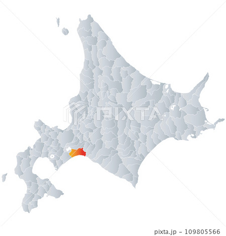 苫小牧市と北海道地図 109805566