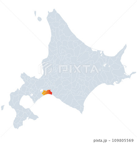 苫小牧市と北海道地図 109805569