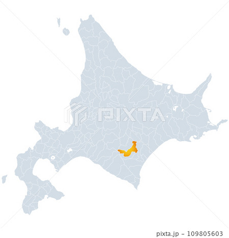 帯広市と北海道地図 109805603