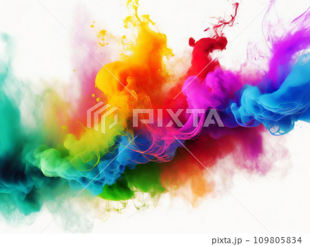 カラフルな煙が渦巻く抽象的な背景 カラフルな煙が渦巻く抽象的な背景 109805834