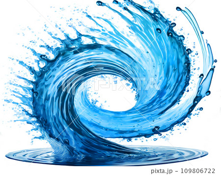 水が渦巻く抽象的な背景【AI生成画像】 109806722