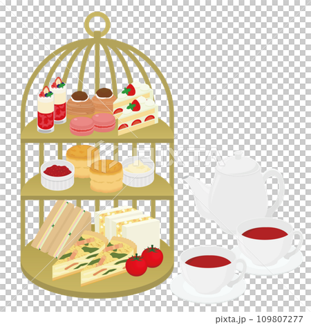 Afternoon tea illustration 109807277