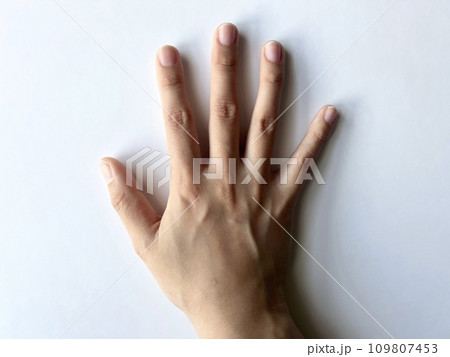 ジェスチャー　手の甲 109807453