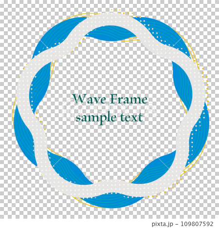 pop wavy line frame 109807592