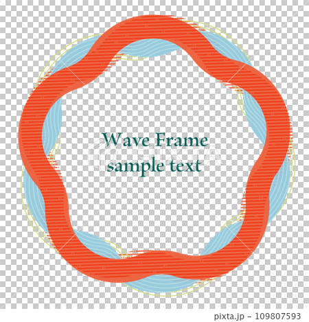 pop wavy line frame 109807593