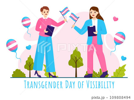 International Transgender Day of Visibility Vector Illustration on March 31 with Transgenders Pride Flags and Symbol in Celebration Flat Background International Transgender Day of Visibility Vector Illustration on March 31 with Transgenders Pride Flags and Symbol in Celebration Flat Background 109808494