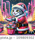 プレゼントを配るサンタクロース 109809302