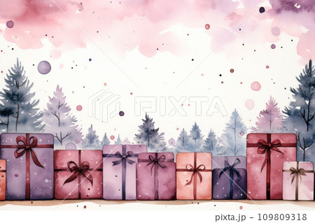AI-generated content.  many colorful gift boxes tied with ribbon and bow 109809318