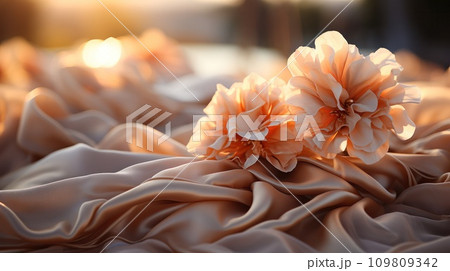 AI-generated content. elements of drapery and accessories for decorating a wedding  109809342