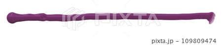dark purple watercolor painted zigzag lines isolated on white background. 109809474