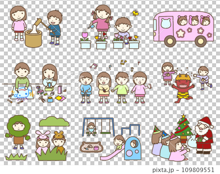 Kindergarten illustration set B-2 109809551