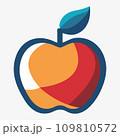 Apple. Vector illustration. Red apple on white background 109810572
