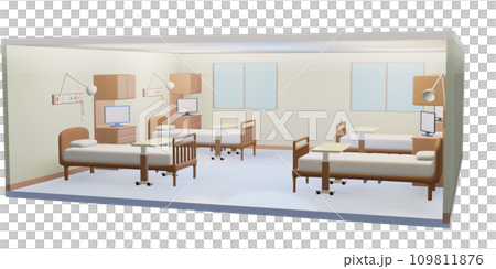 Large room in the hospital, isometric 109811876