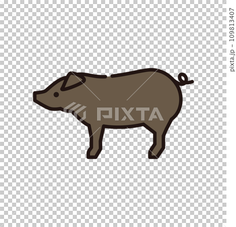 豬 豬肉 豬牲畜插畫 109813407