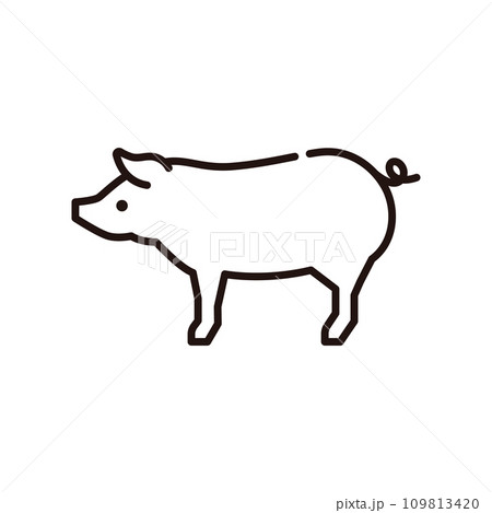 豚 豚肉 ブタ 家畜 イラスト 豚 豚肉 ブタ 家畜 イラスト 109813420