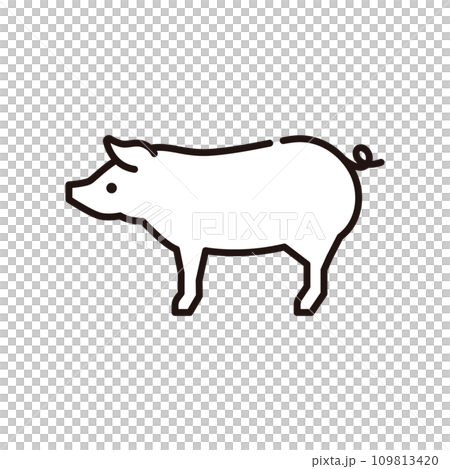豚 豚肉 ブタ 家畜 イラスト 豚 豚肉 ブタ 家畜 イラスト 109813420