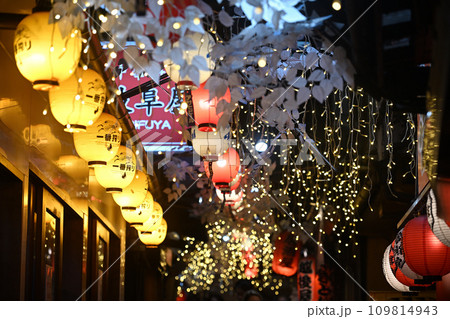 クリスマスバージョンの新宿・思い出横丁 109814943