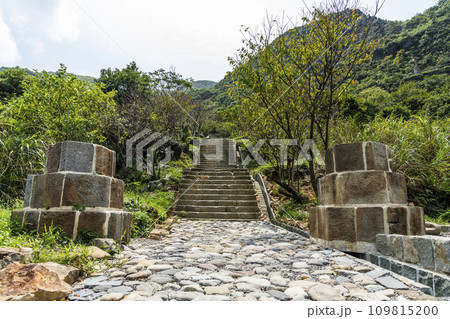 View of Jinguashi Shinto Shrine Ruins in New Taipei City, Taiwan. it was built during Japanese rule. 109815200