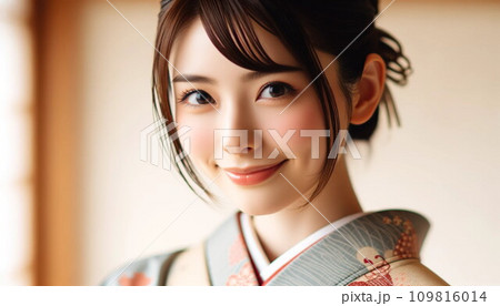 着物を着た女性 振り袖 (AI生成) 着物を着た女性 振り袖 (AI生成) 109816014