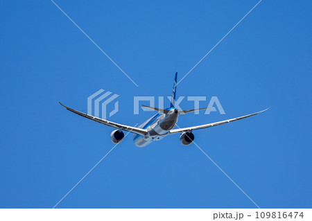 成田空港を離陸する旅客機・飛行機・全日空・ボーイング787 成田空港を離陸する旅客機・飛行機・全日空・ボーイング787 109816474