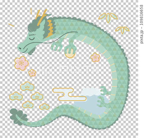 Pop zodiac illustration for the Year of the Dragon (no text) 109816658