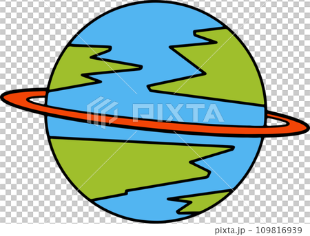 The solar system and space drawing vector image. 109816939
