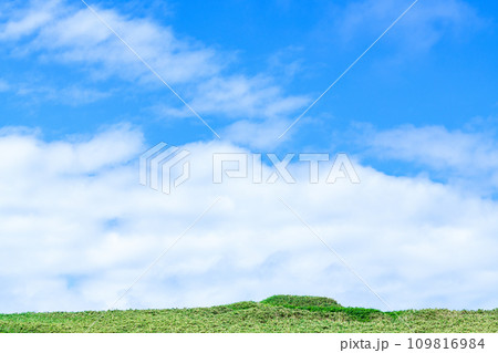 夏の大空と緑の大地(夏イメージ) 夏の大空と緑の大地(夏イメージ) 109816984