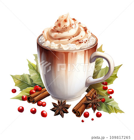 cup of hot chocolate. AI generated image 109817265